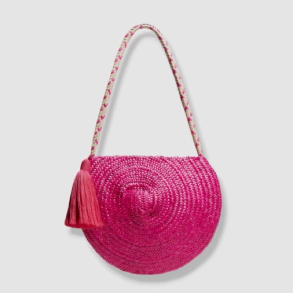 🆕Nannacay Vitoria Pink Straw Bag